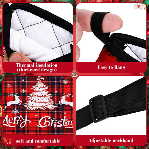 VAIPI Christmas pot holders with plaid design offer added insulation
