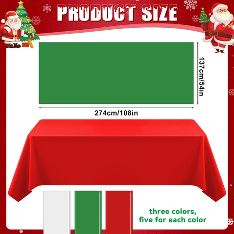 VAIPI 15-pack tablecloths brighten Italian-themed parties with classic holiday colors