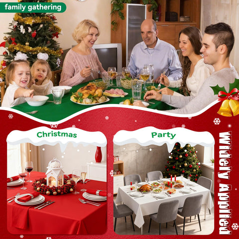VAIPI white red green color trio coordinates with festive decor and table settings