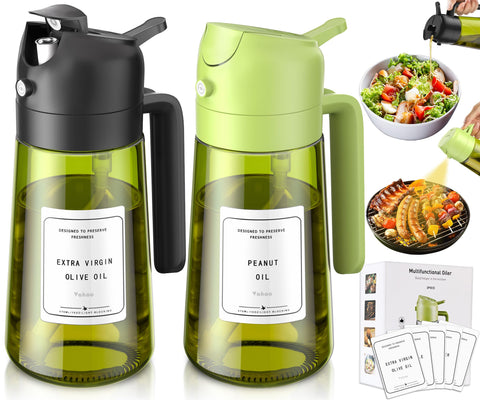 Vakoo 2-in-1 oil sprayer front view for precise spray and pour versatility.