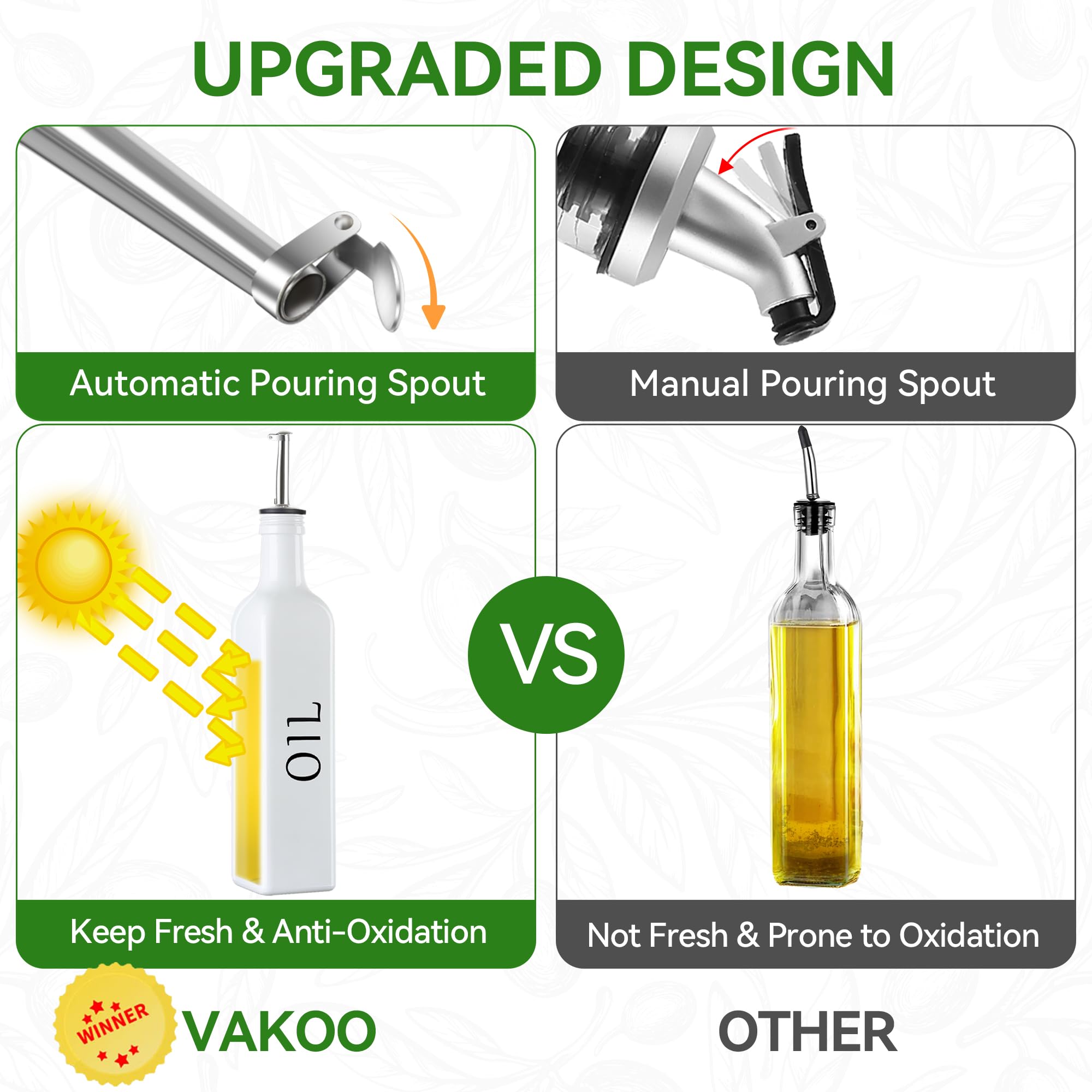 Vakoo stainless-steel bottle holder keeps dispensers organized on the counter