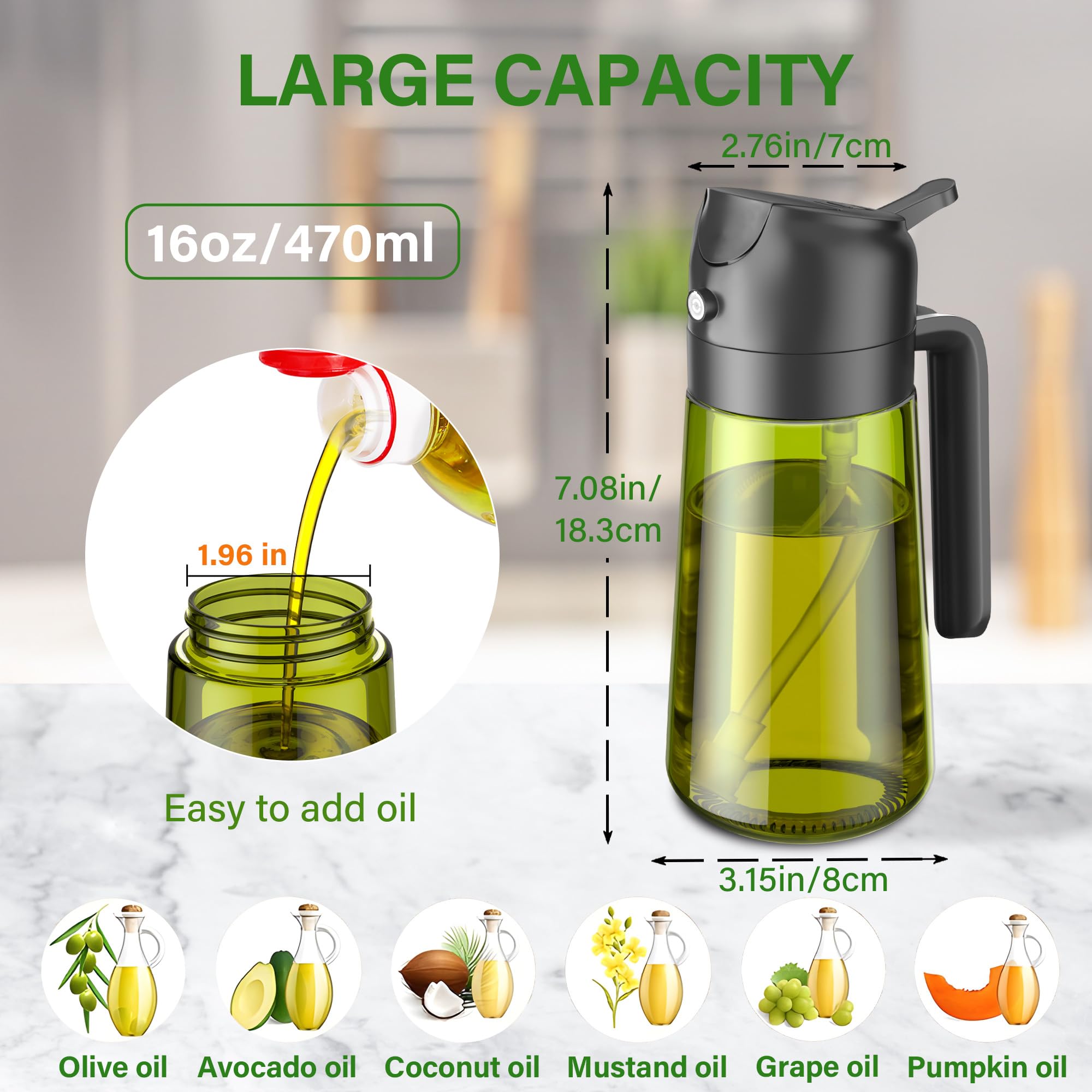  Vakoo drip-proof nozzle reduces mess during handling.