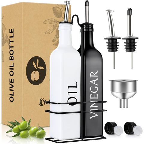 Vakoo oil dispenser with tilt-cap for effortless one-handed pouring
