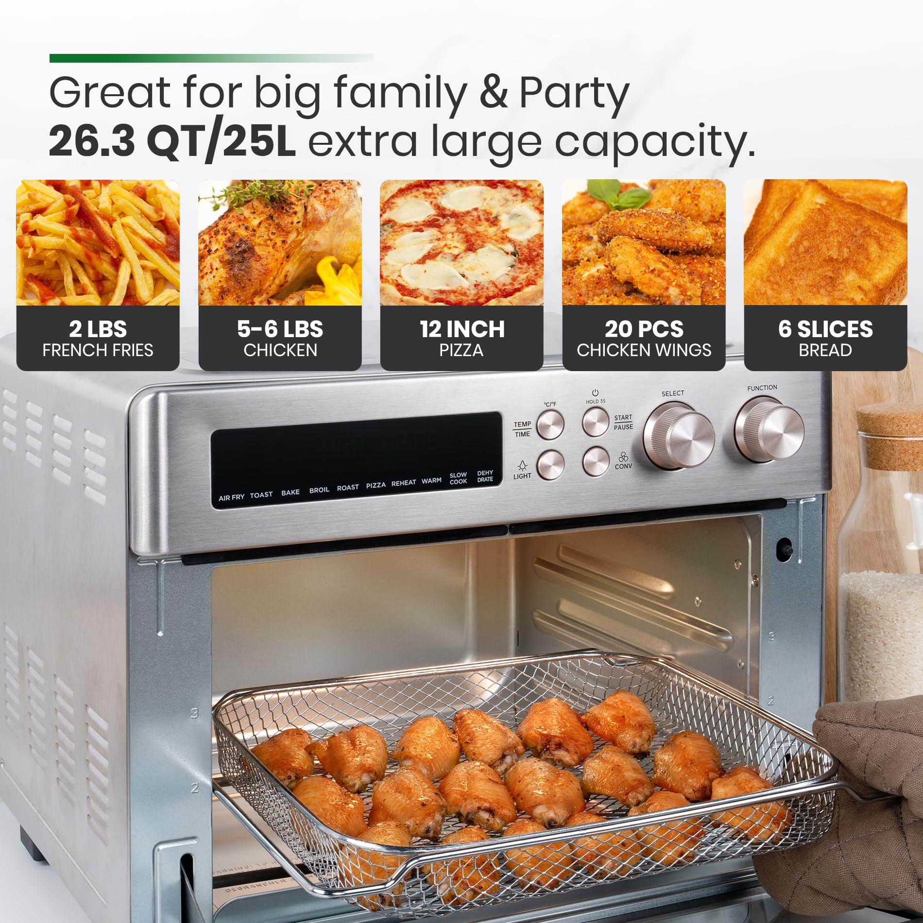 VAL CUCINA digital display with clear controls and timer