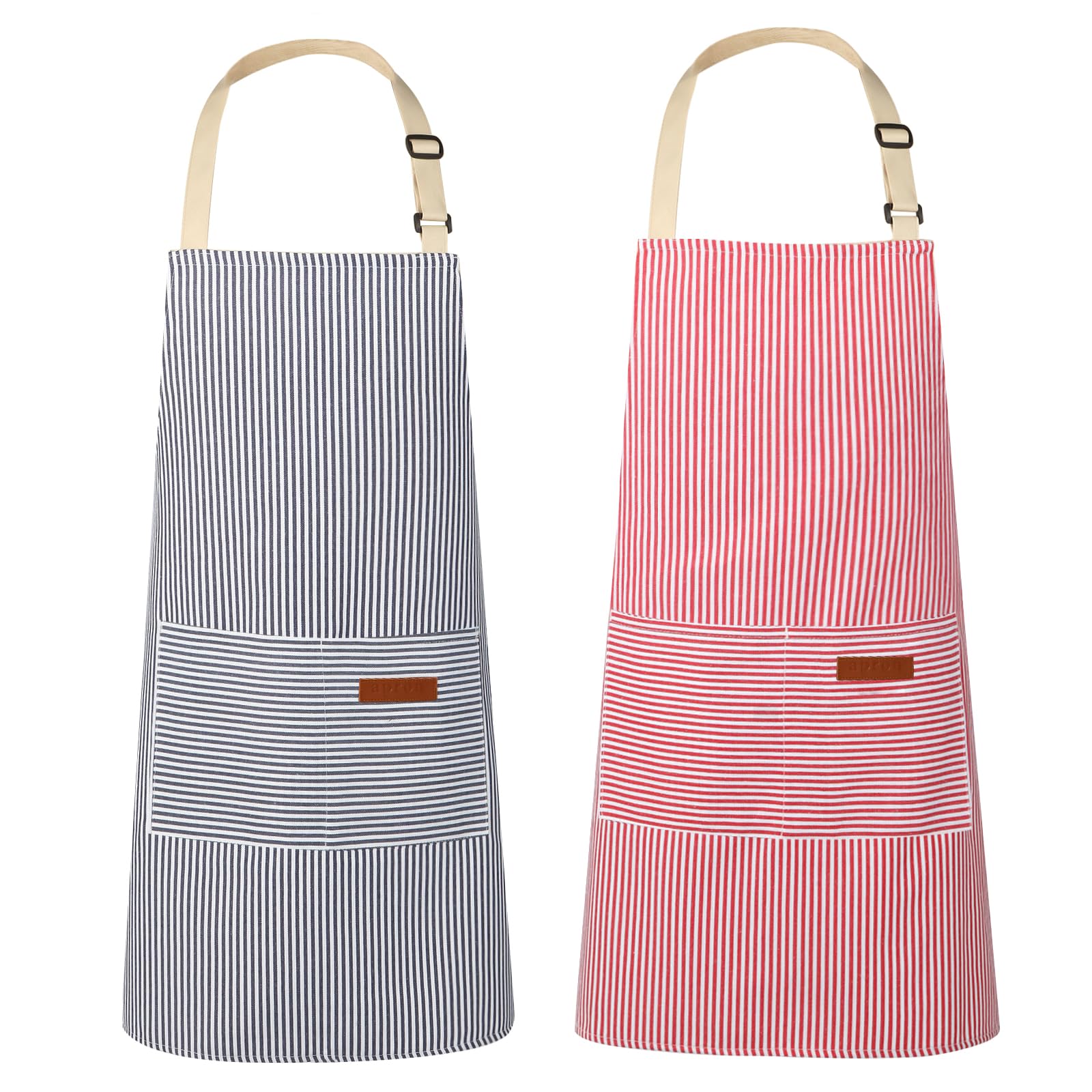 VALOME pink two-pocket apron for quick access while cooking