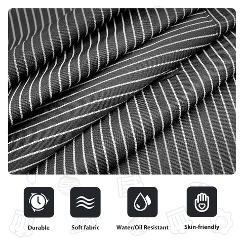 VALOME black apron with adjustable neck strap for comfort.
