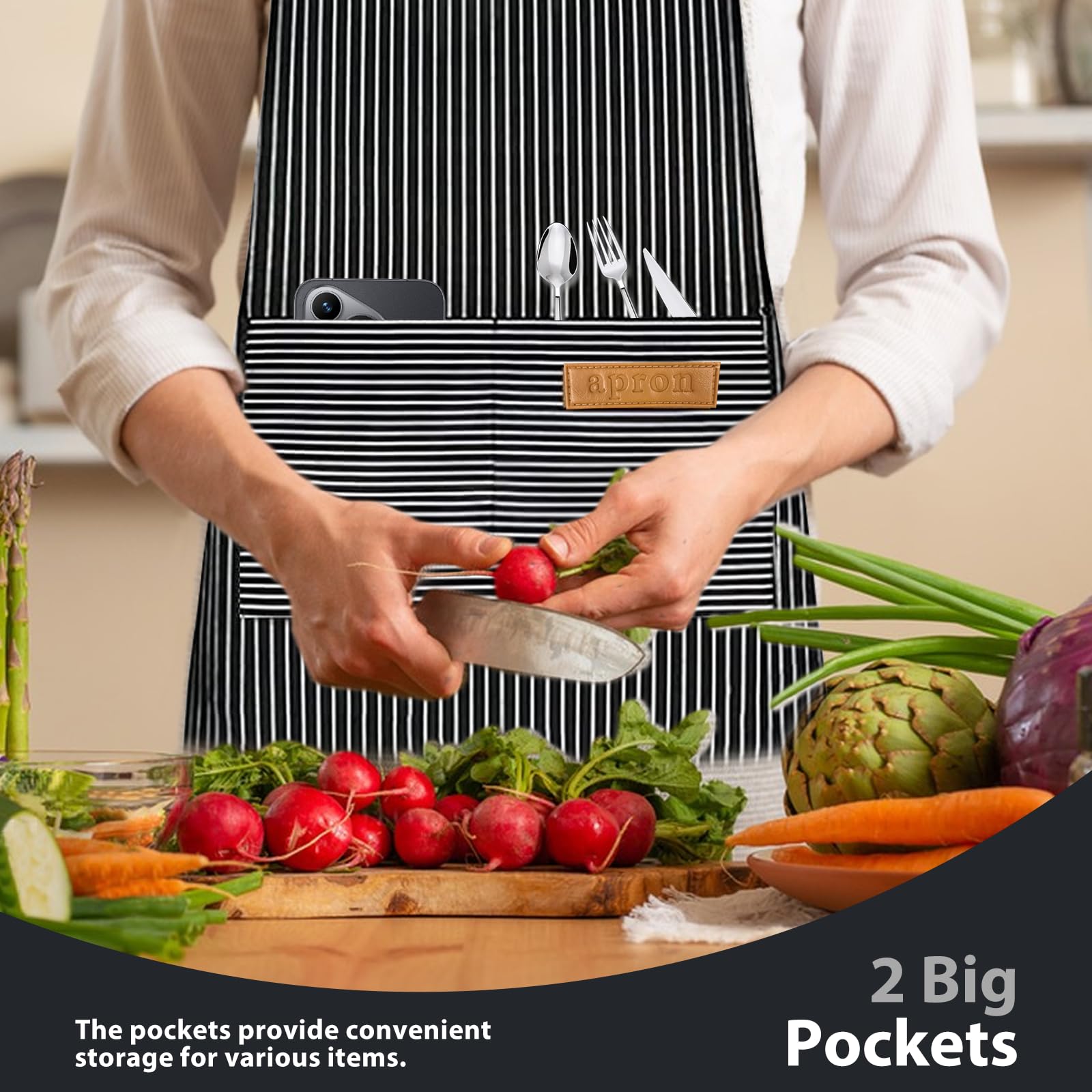 VALOME unisex apron design suitable for men and women.