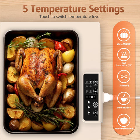 Valuejoy warming mat with five temperature levels for versatile warming