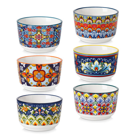 Vancasso 4oz ramekins in Bohemian creme brulee style for single-serving desserts.