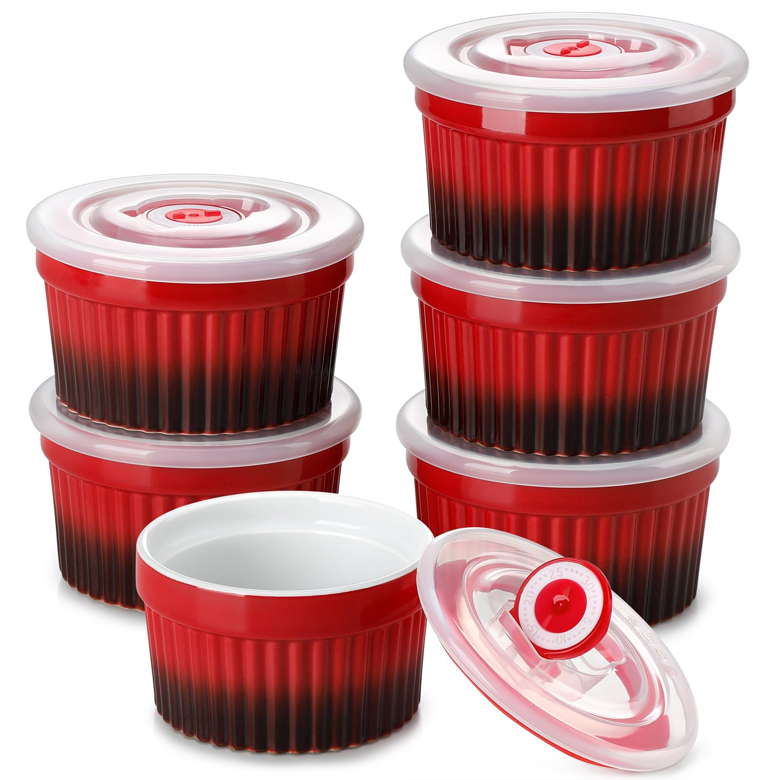 Vancasso 8oz ramekins with lid for precise portions and fresh storage.