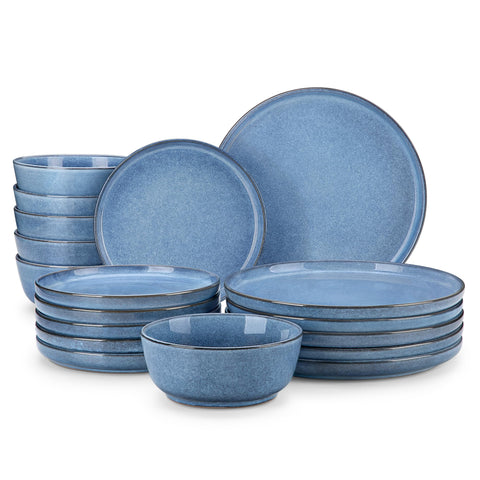 Vancasso ANYA dinner plate in blue glaze adds refined warmth to every meal.
