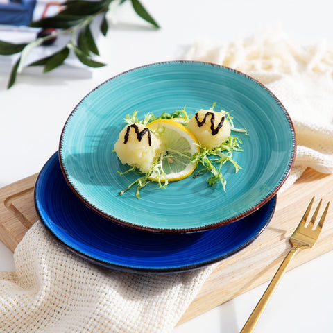 Stoneware construction ensures even heat distribution for hot meals.