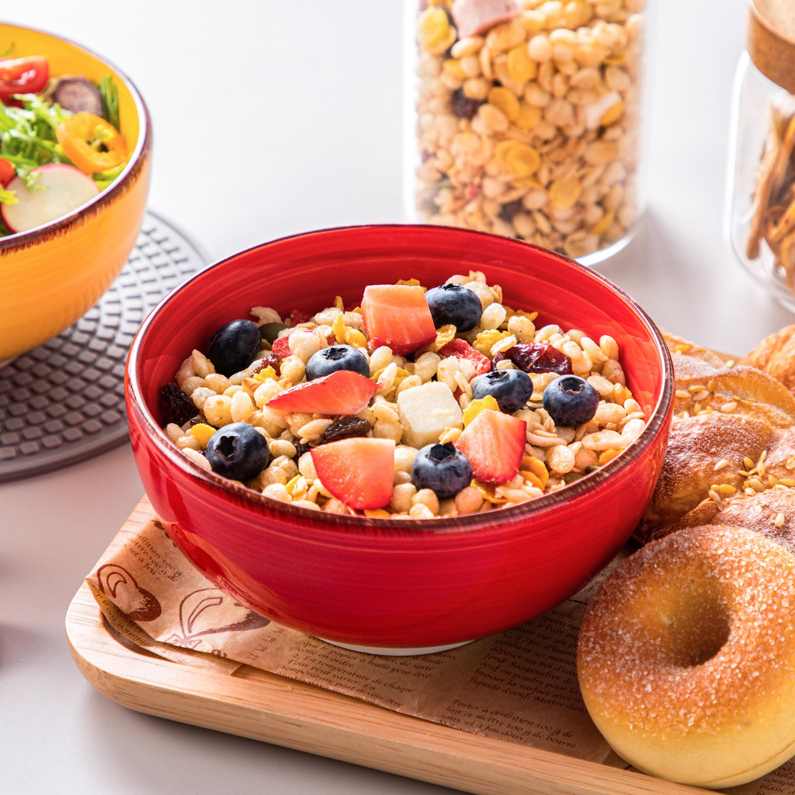 Vancasso Bonita colorful-bowl suitable for soups and cereals.