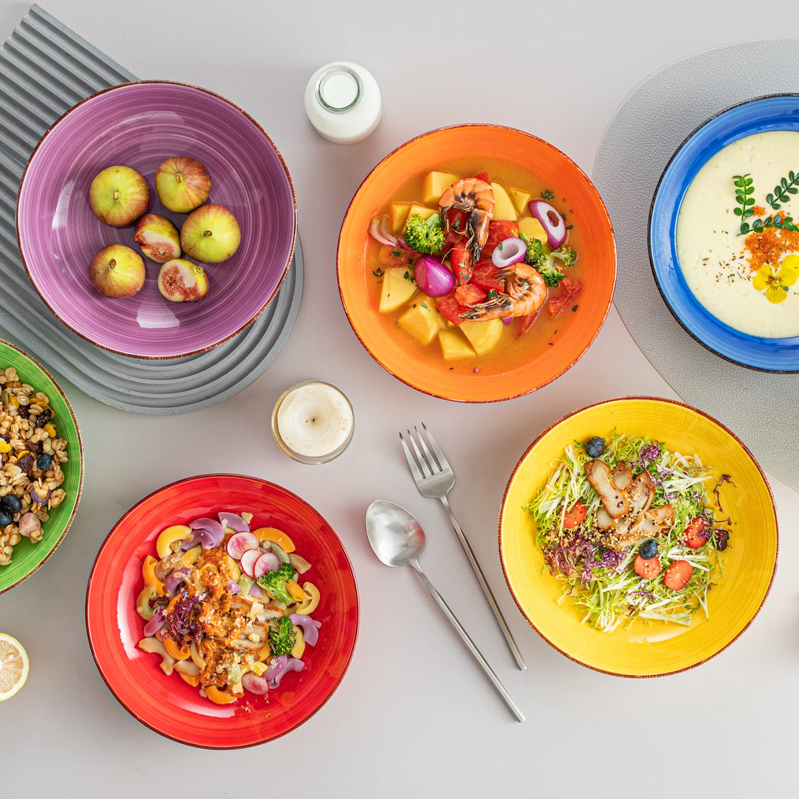 Vancasso Bonita 38-ounce bowls perfect for generous portions.