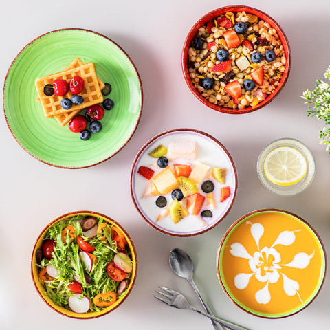 Vancasso Bonita stoneware-set-for-four balances durability and style.