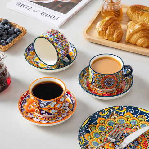 Vancasso bright glaze colors brighten your coffee area and table