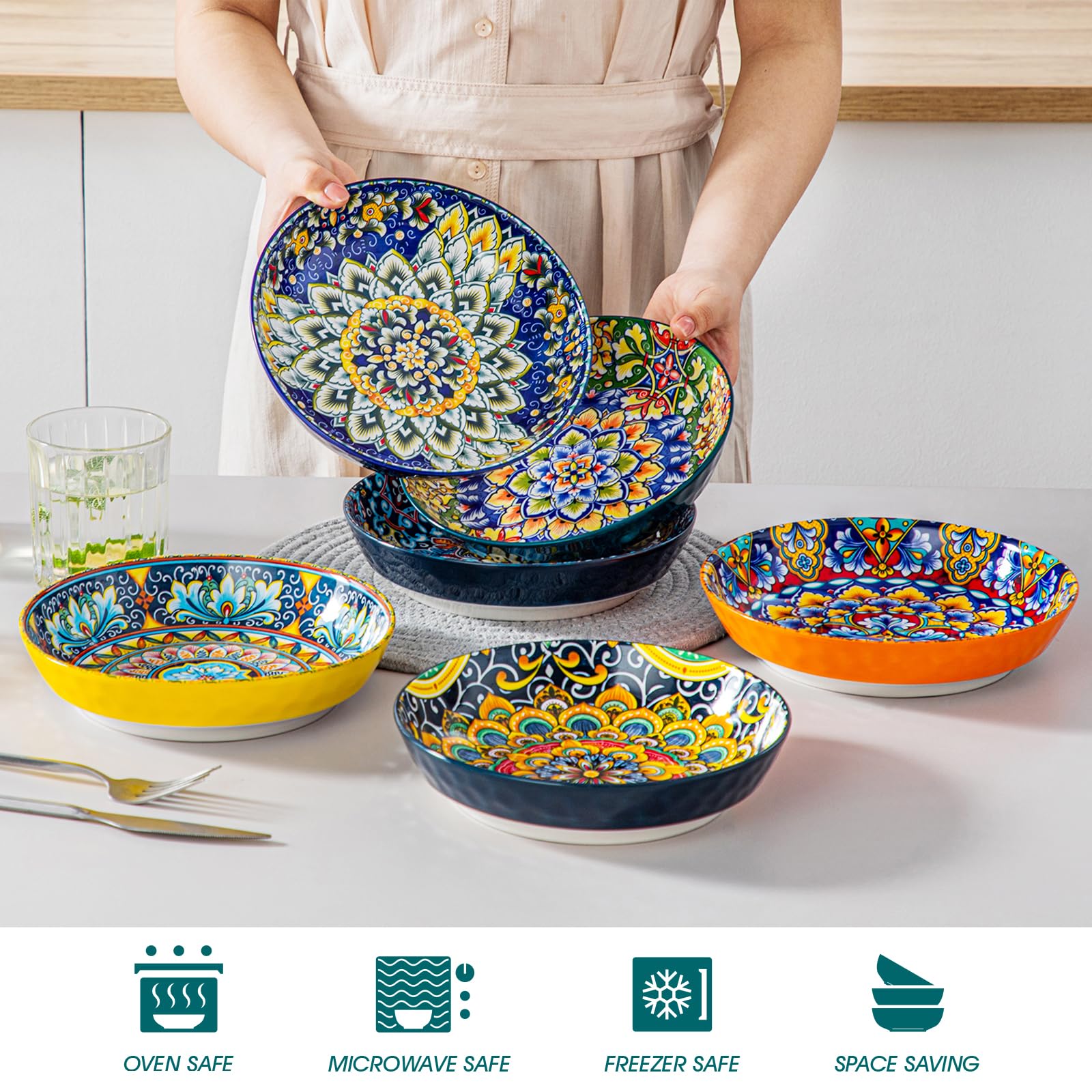 Vancasso ceramic bowls with a glossy finish for durability