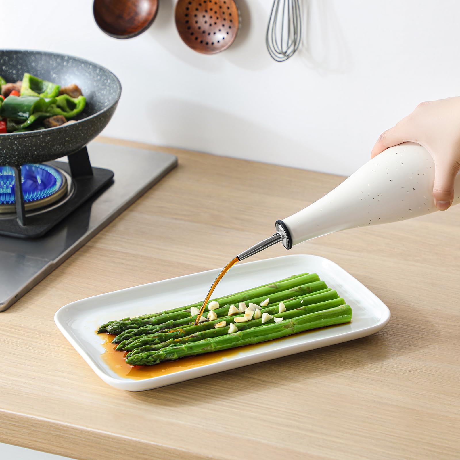 Vancasso ceramic bottle for oil, vinegar, and dressings, a versatile kitchen solution.