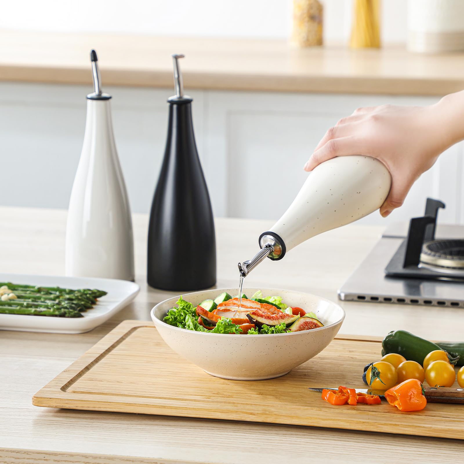 Vancasso ceramic dispenser doubles as a decorative vase for home accents.