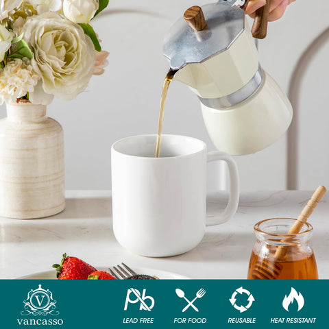 Vancasso dishwasher-safe mug set simplifies cleaning after busy mornings