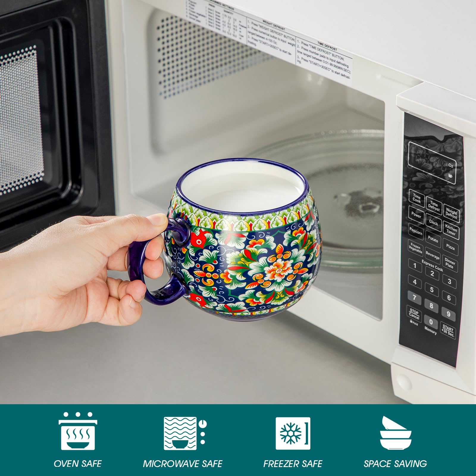 Vancasso microwave safe mug for quick reheating