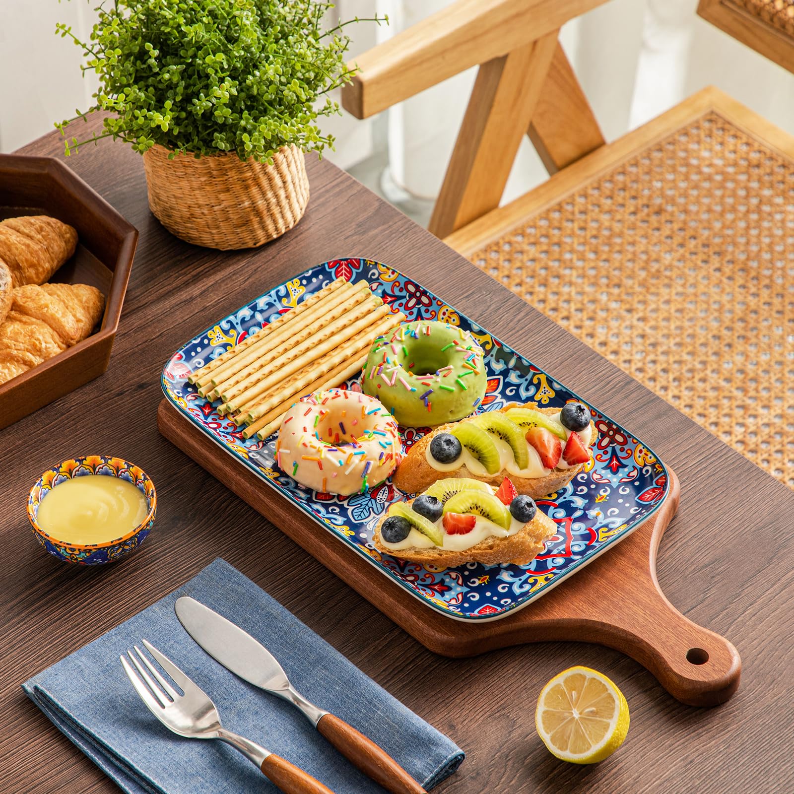 Vancasso microwave safe platters withstand heat for easy reheating