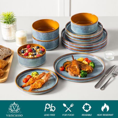 Vancasso Onion bowls 24-ounce perfect for soups, cereals, and sides.