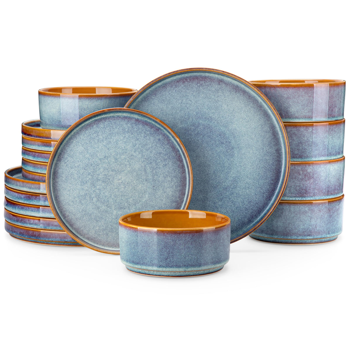 Vancasso Onion 10in dinner plate in blue glaze for everyday meals