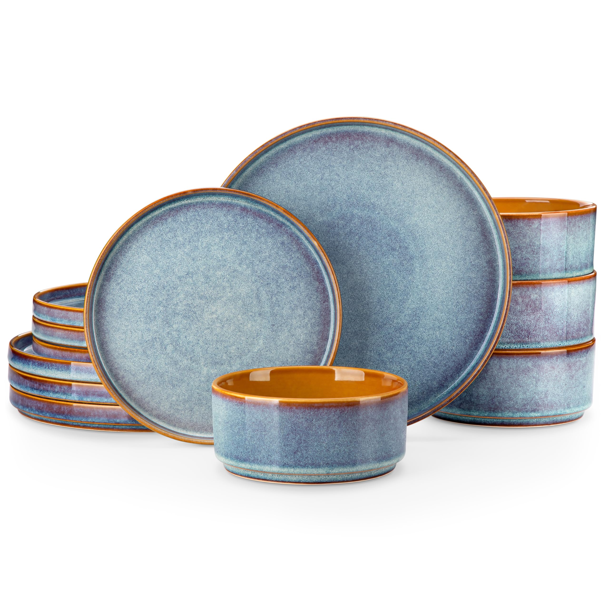 Vancasso Onion dinner plates with the 10-inch size for everyday family meals.