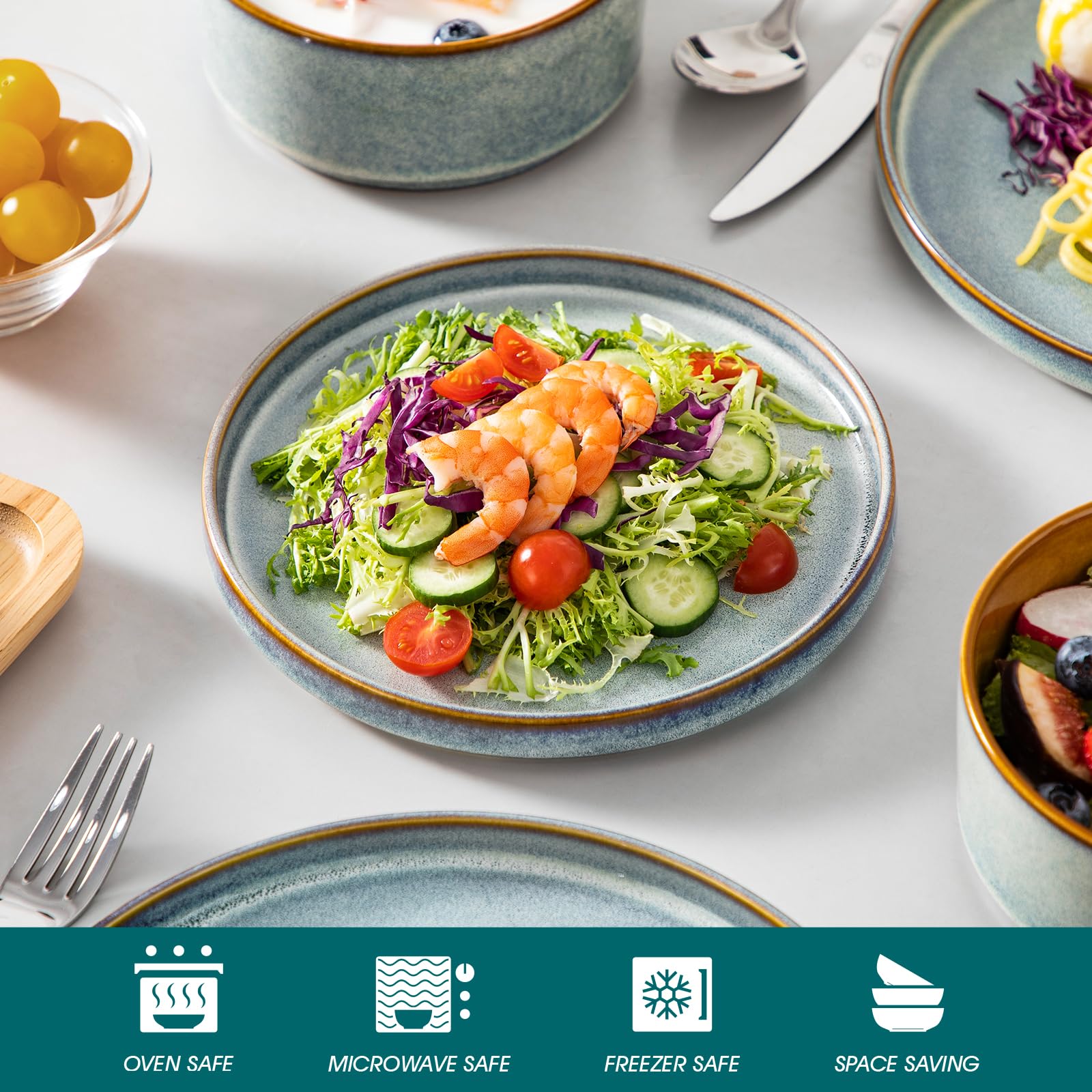 Vancasso ONION exterior reactive glaze adds depth to your table.