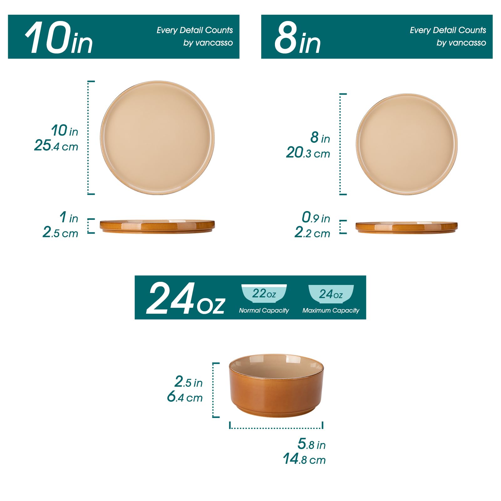 Vancasso Onion 8-inch salad plates for quick, balanced servings.