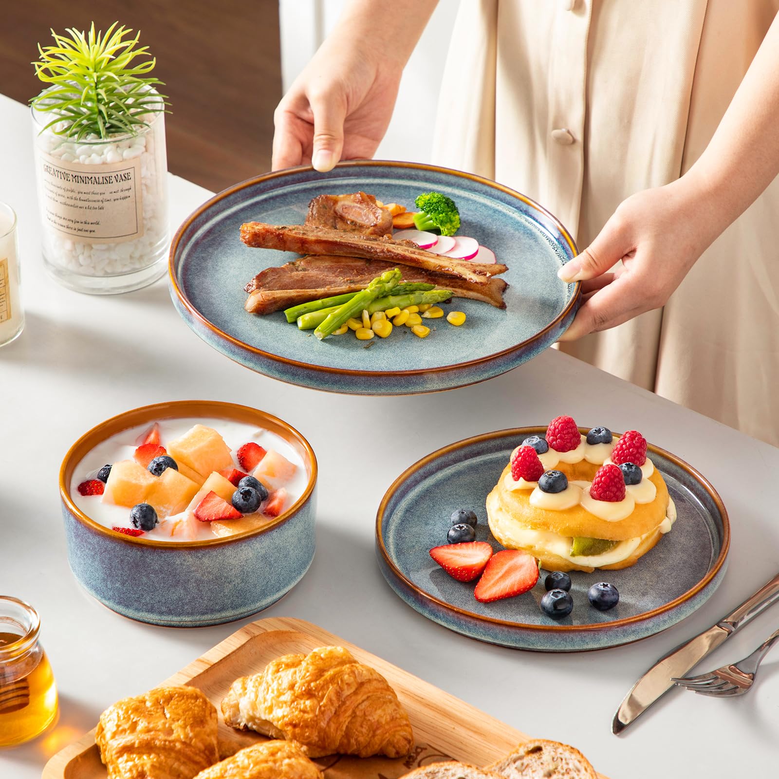 Vancasso Onion texture highlights craftsmanship and durable dishware