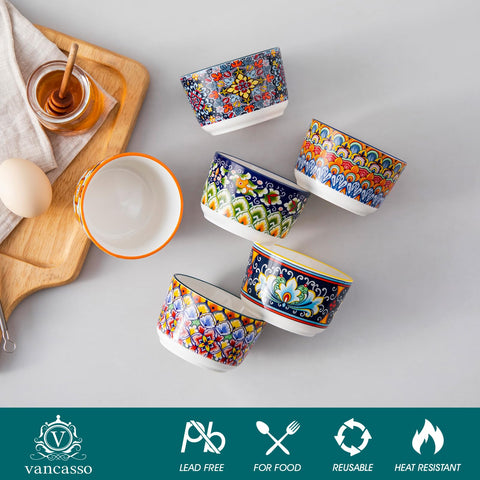 Vancasso porcelain ramekins are dishwasher and oven safe for daily use.