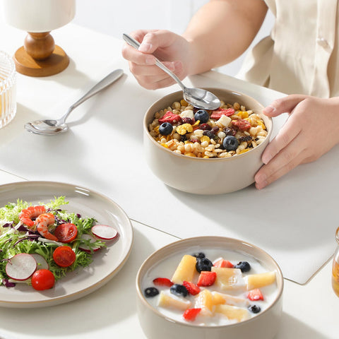 Microwave-safe Playa dinnerware for reheating leftovers easily.