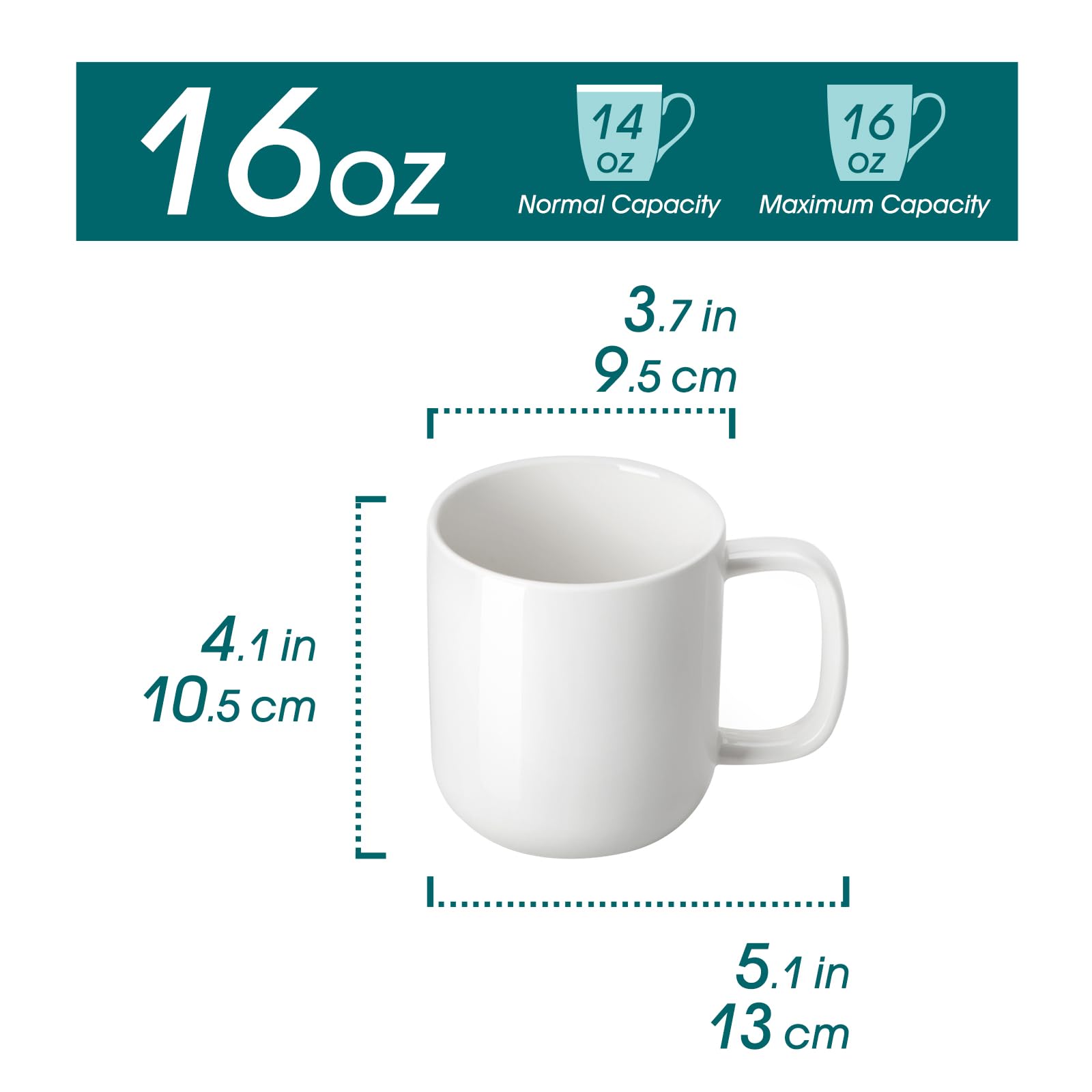 Vancasso 16oz full-capacity mug ideal for Americano and latte rituals