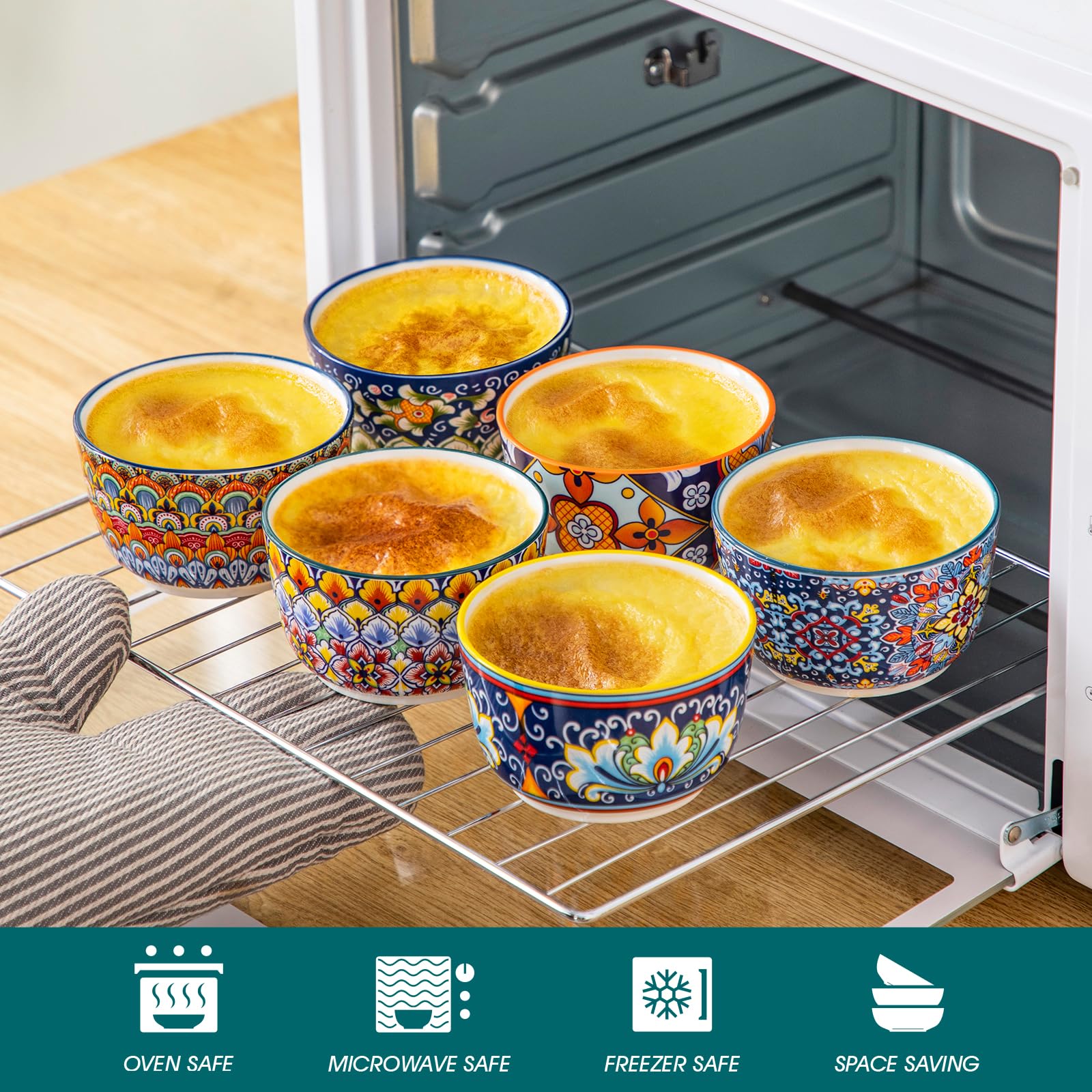 Vancasso porcelain ramekins for daily use; lead-free and durable.
