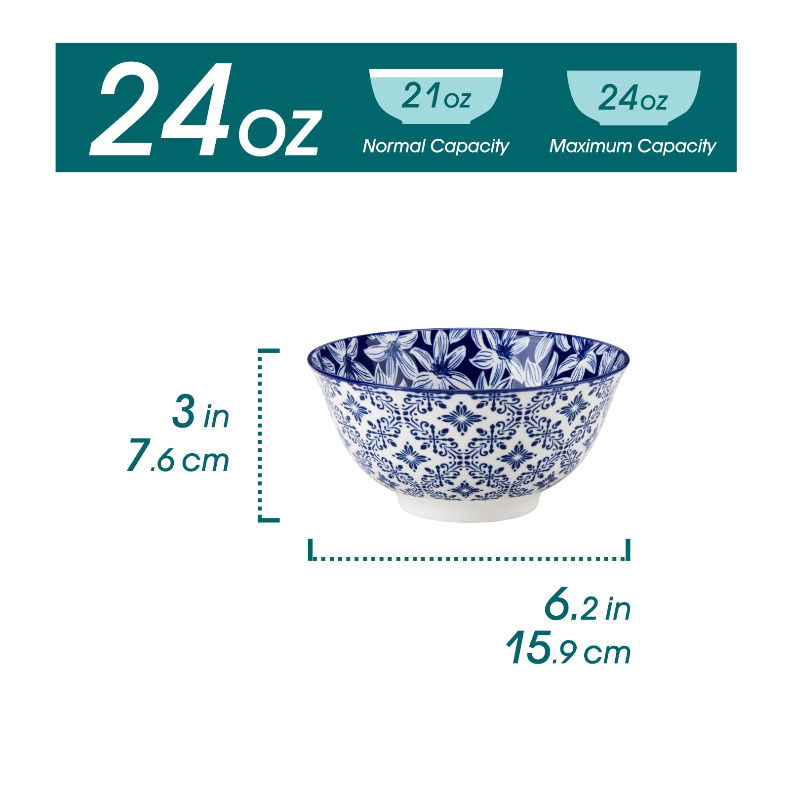 Vancasso Selene 24oz cereal bowl close-up highlights elegant glaze for daily meals.