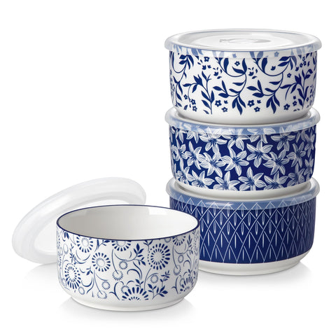 Vancasso SELENE 36oz sealed bowls set ideal for meal prep and leftovers.
