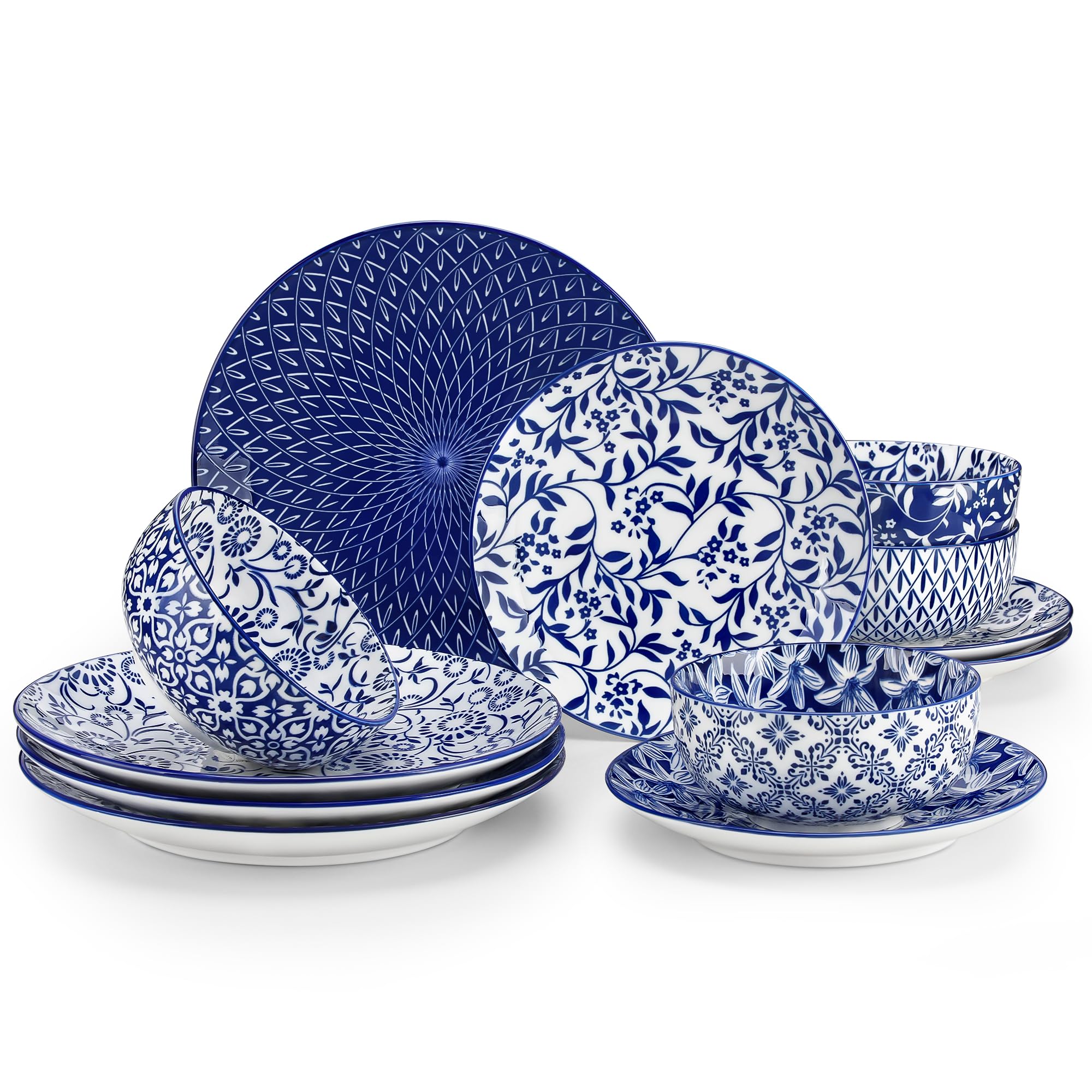 Vancasso Selene cereal bowl in blue pattern for everyday family meals