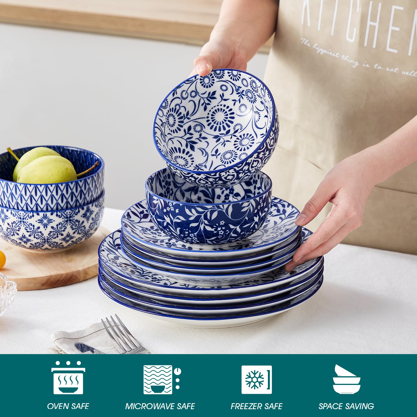 Vancasso Selene dessert plate floral design adds charm