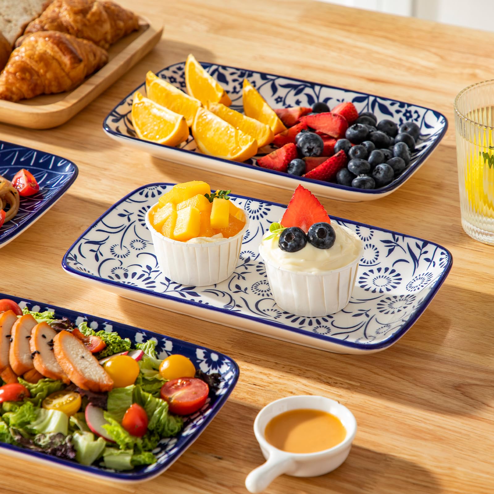 Vancasso Selene versatile serving plate for appetizers, salads, and desserts.