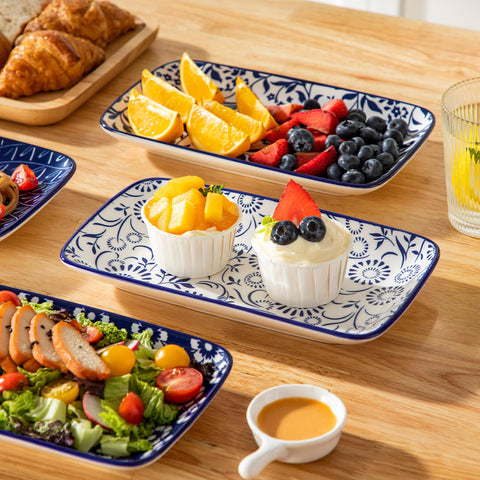 Vancasso Selene versatile serving plate for appetizers, salads, and desserts.