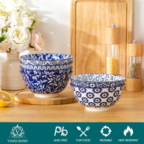 Vancasso Selene dishwasher-safe ceramic bowls for easy cleanup.
