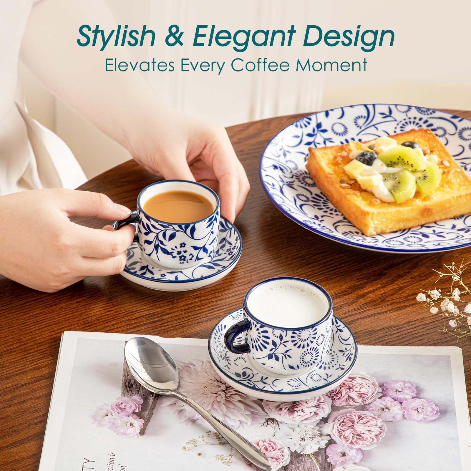 Vancasso SELENE durable porcelain is dishwasher-safe for easy cleanup.