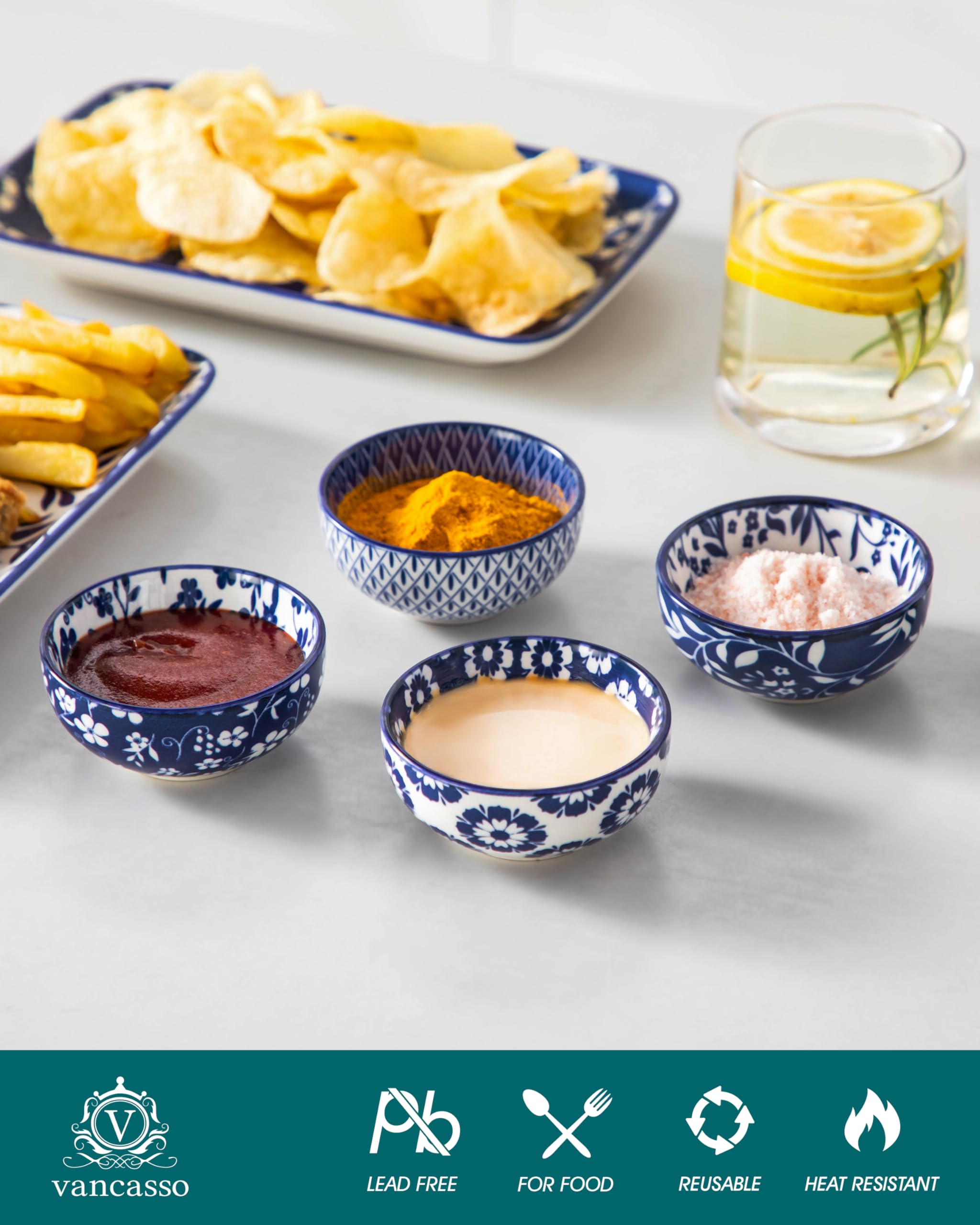 Vancasso Selene lead-free porcelain bowls durable daily use