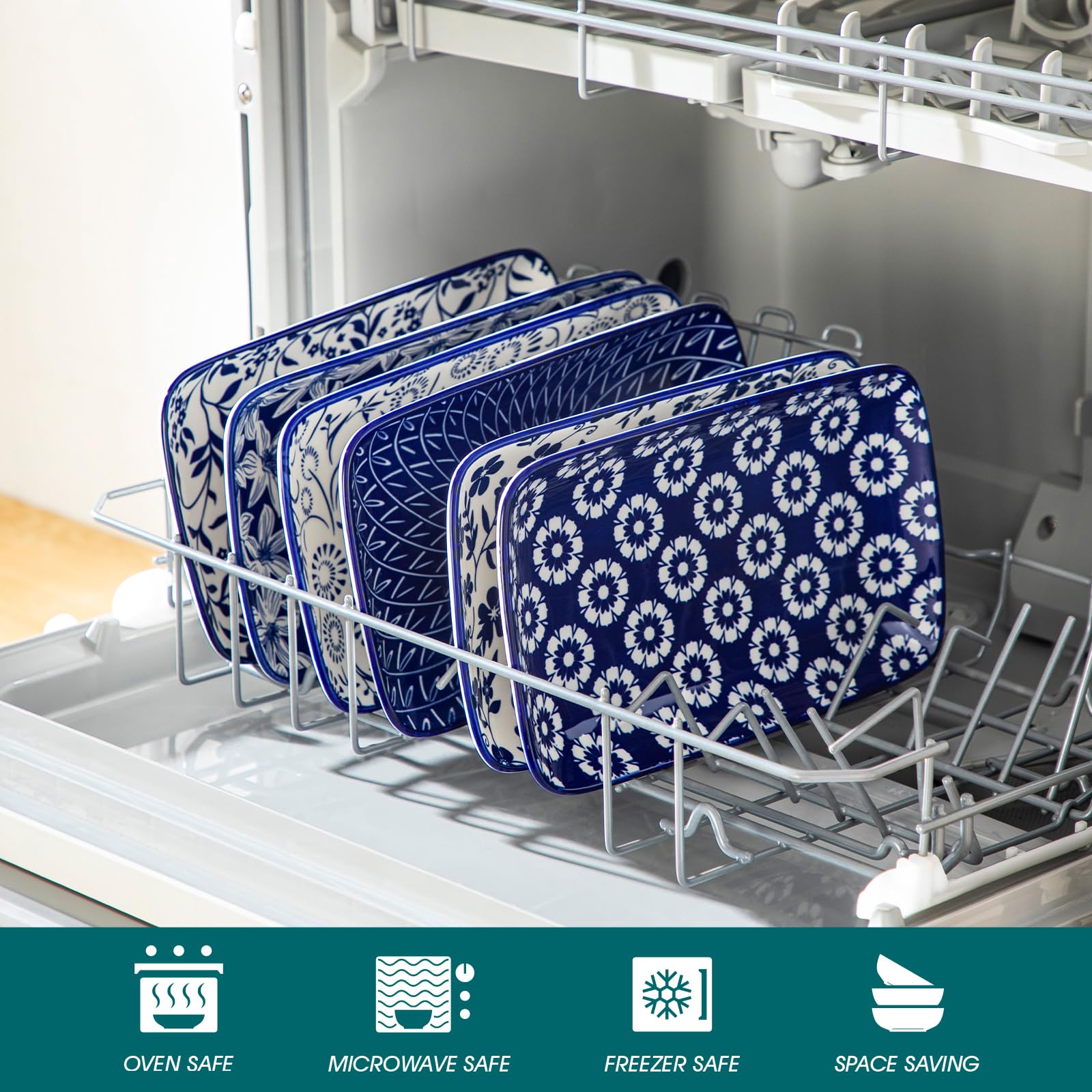 Vancasso Selene microwave-safe plates simplify reheating and serving.