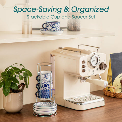 Vancasso SELENE four-ounce cups ideal for espresso and macchiato rituals.