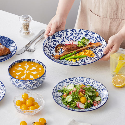 Vancasso Selene plates set for 4 for coordinated meals