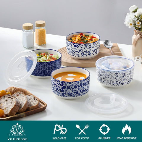 Vancasso SELENE porcelain meal prep bowls for versatile kitchen storage.