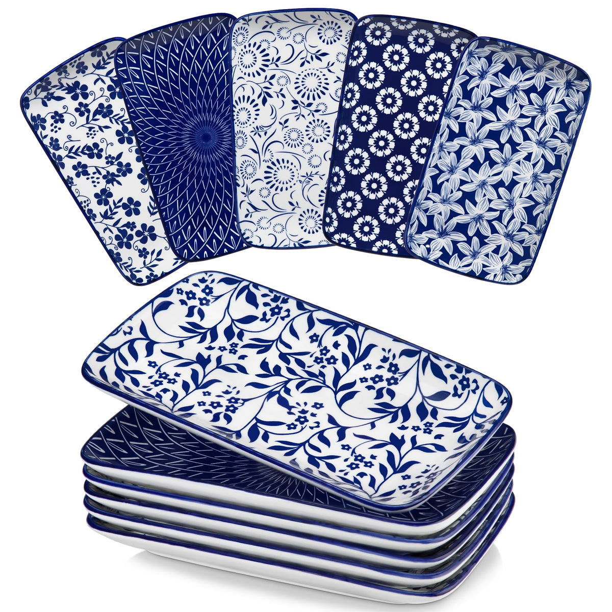 Vancasso Selene rectangle plate 9.5-inch for stylish meals and presentations.